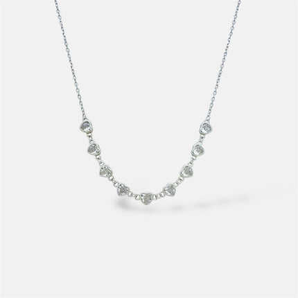 Heart zirconia necklace