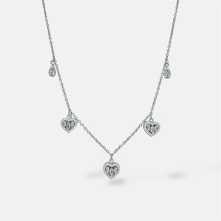 Heart zirconia necklace