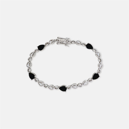 Drop black zirconia bracelet