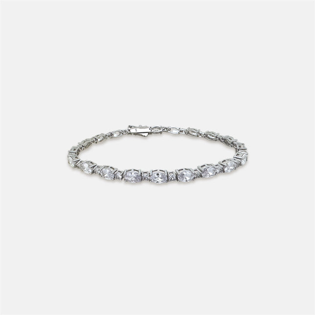 Tennis bracelet oval zirconias
