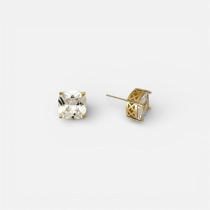 Square zirconia earrings