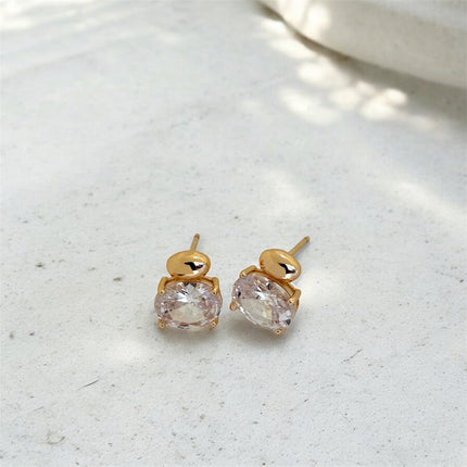 Small zirconia earrings