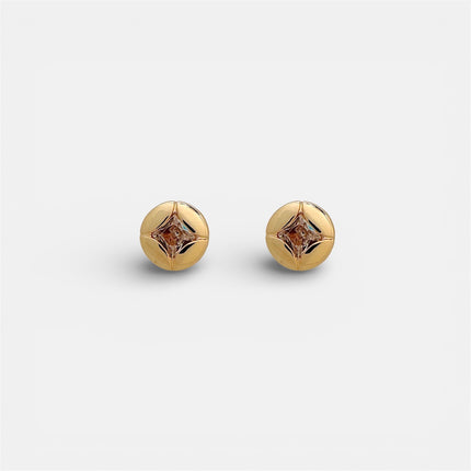 Round zirconia earrings