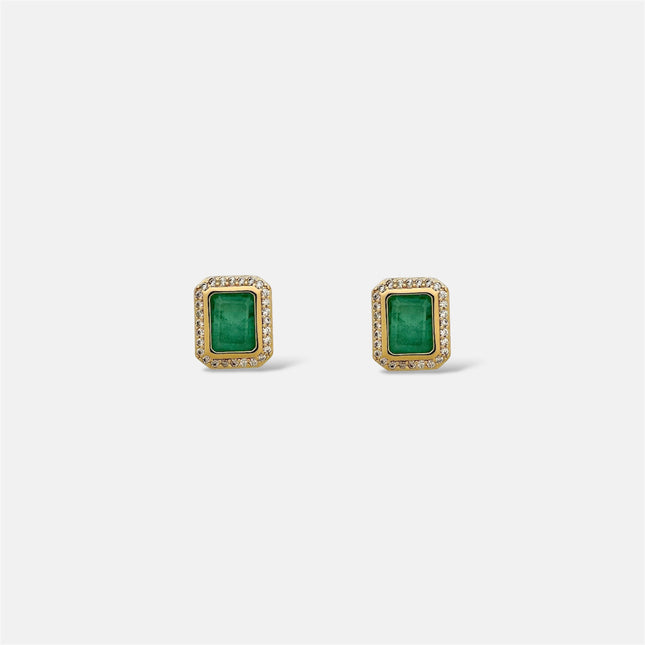 Square tourmaline earrings