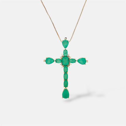 Crystal Colors cross necklace