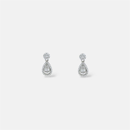 Sterling silver zirconia earrings