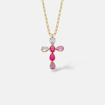 Crystal cross necklace