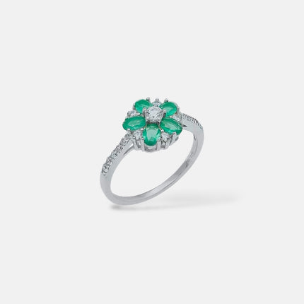 Tourmaline flower ring