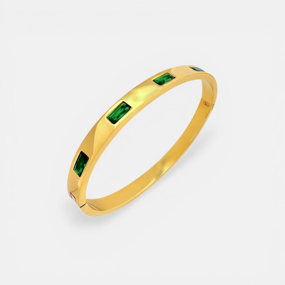 Emerald Zirconia Bangle