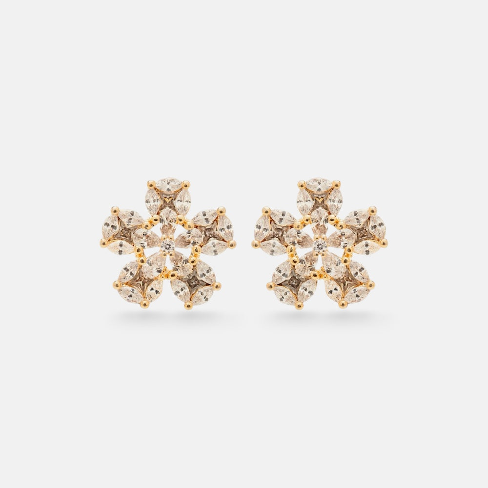 Star Zirconia Earrings Fine Jewellery Style