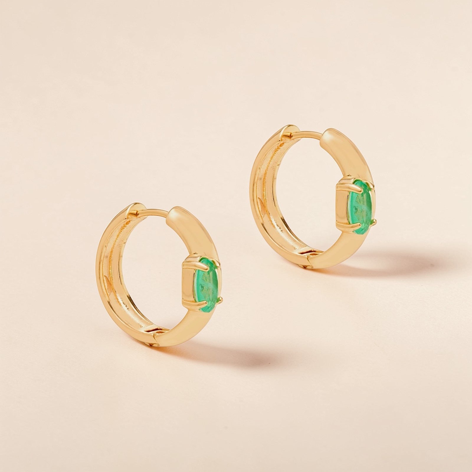 Tourmaline Hoop Earrings