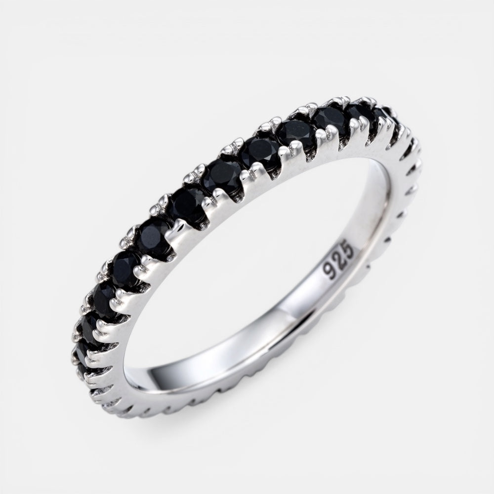 Black Zirconia Band Ring