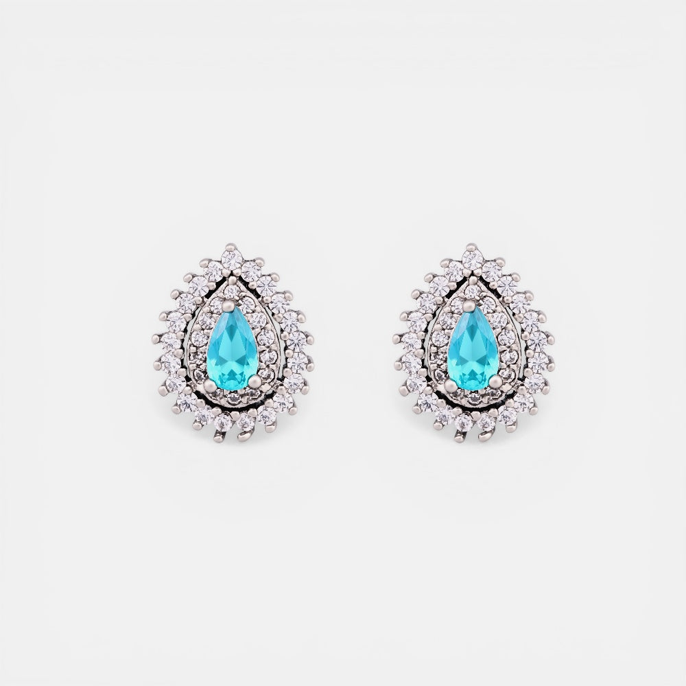 Tourmaline Zirconia Drop Earrings