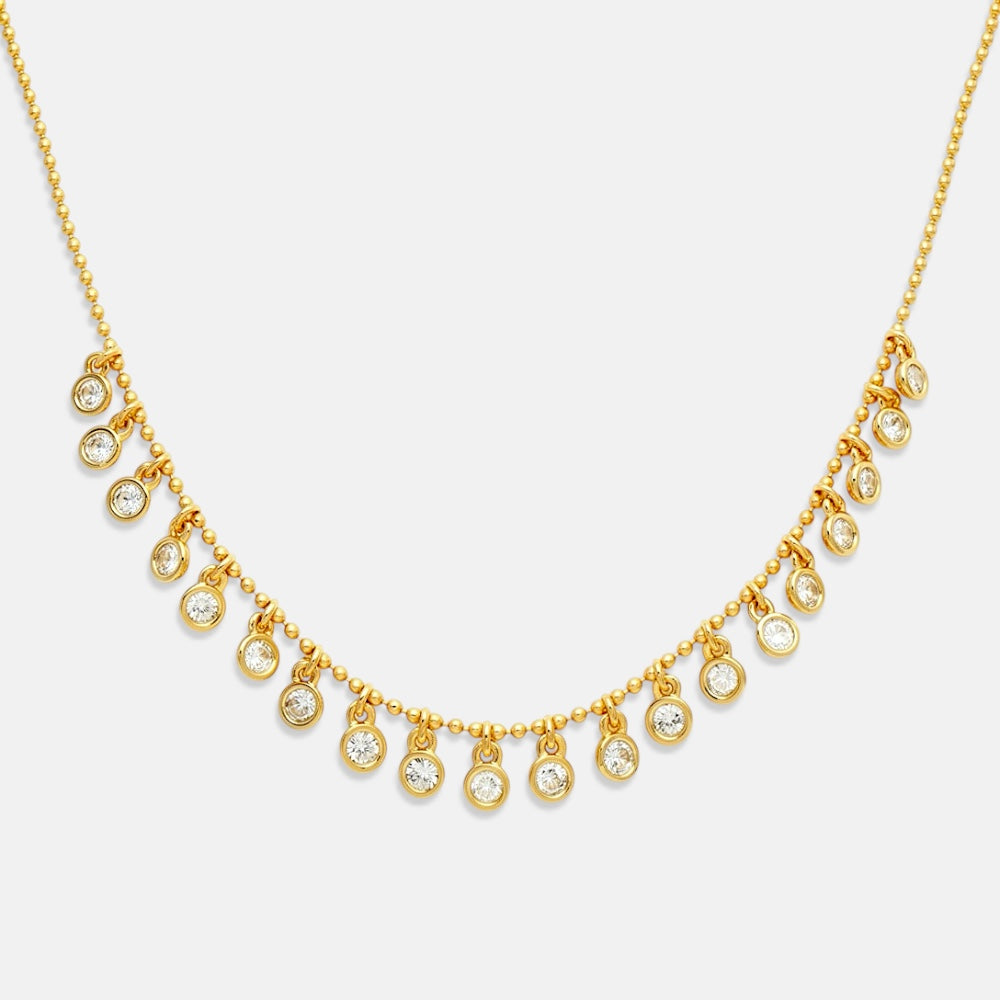Dangling Zirconia Pendants Necklace