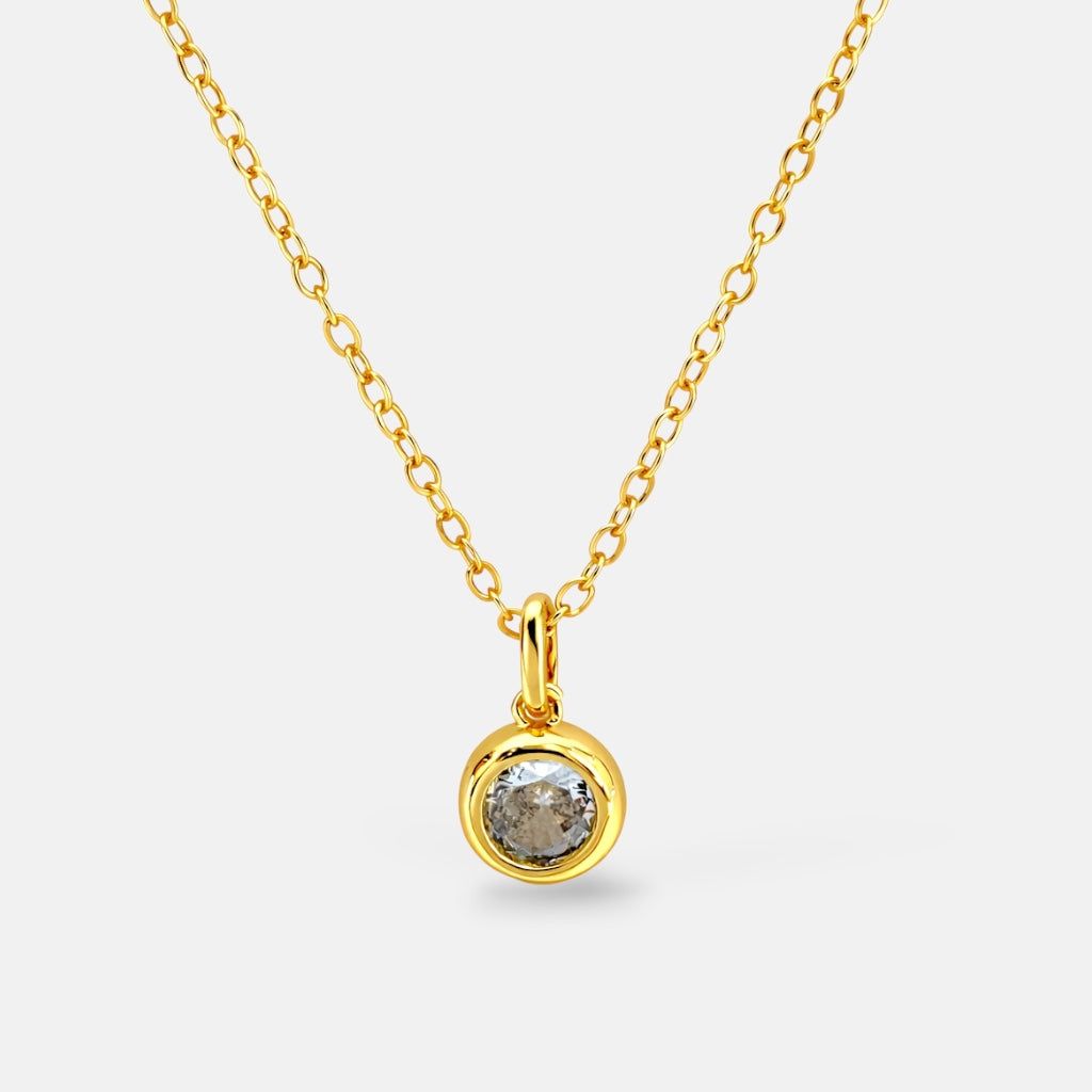 Solitaire Zirconia Pendant Necklace