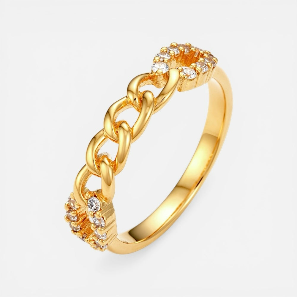 Chain Zirconia Ring [Villa Valentina]