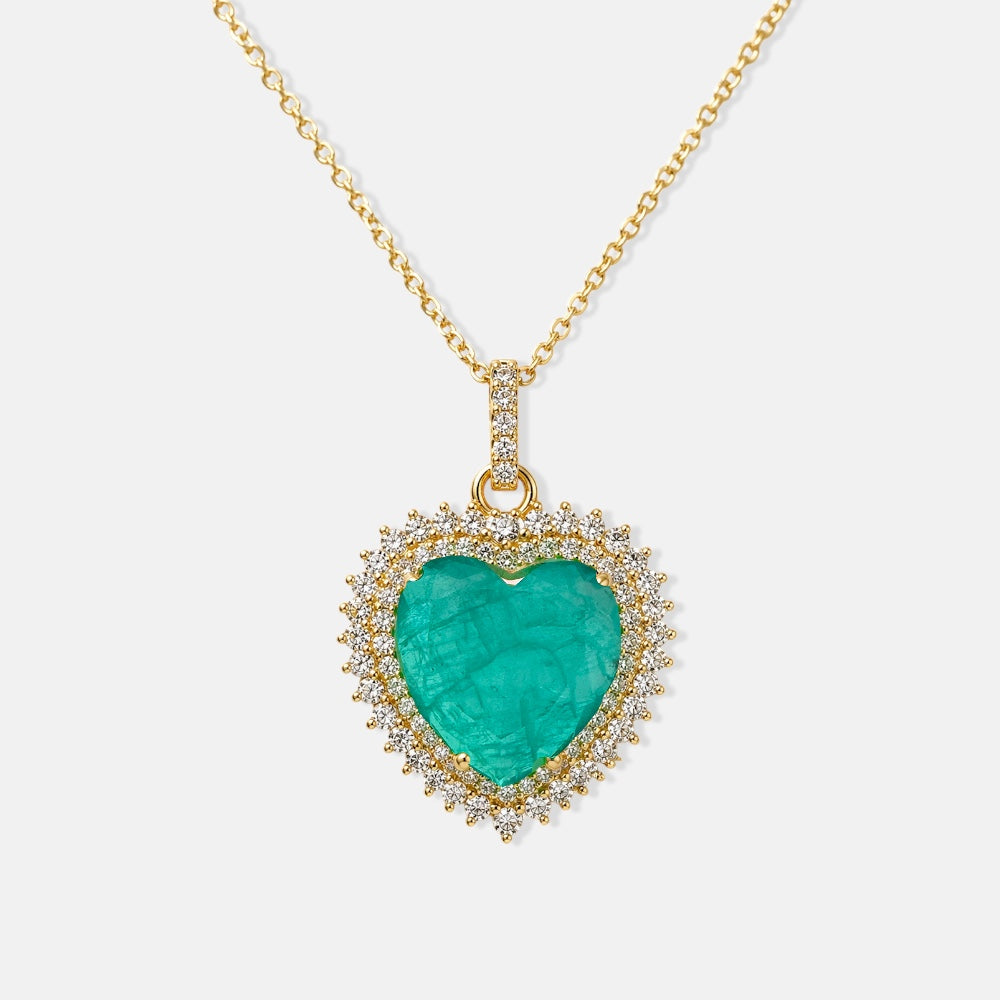 Gold Plated Heart Necklace for Women [Villa Valentina]