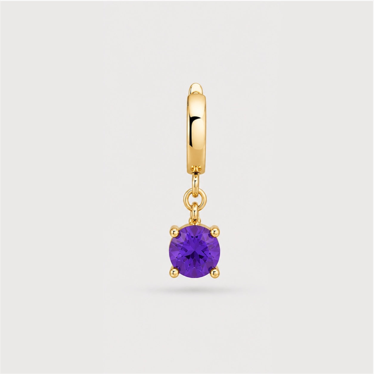 February Birthstone Charm gold Plated [Villa Valentina]