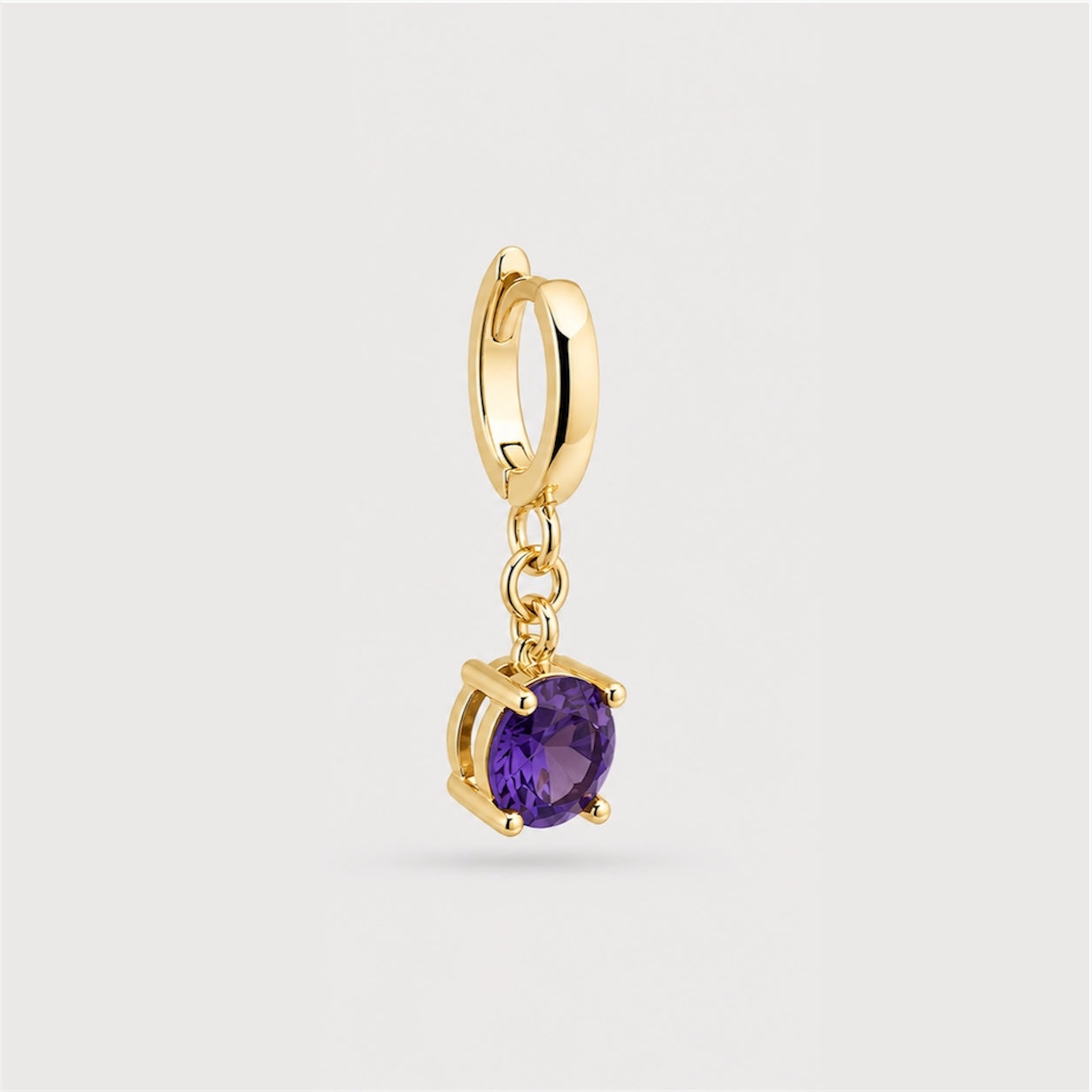 February Birthstone Charm gold Plated [Villa Valentina]