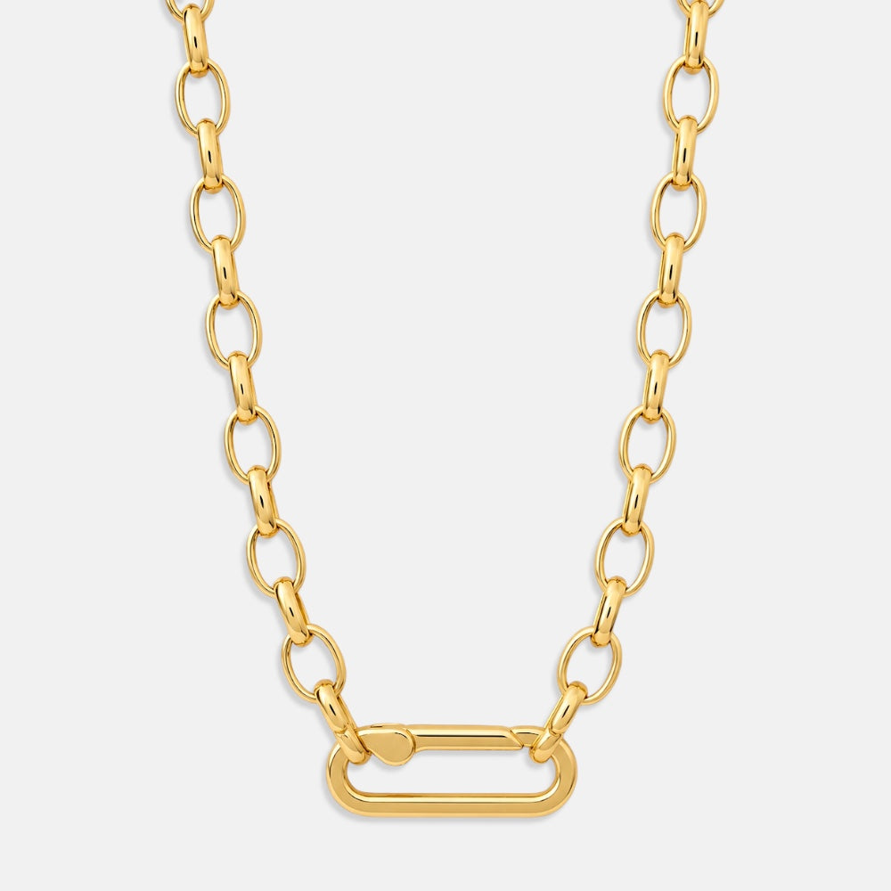 Gold Plated Minimal Chain Necklace [Villa Valentina]
