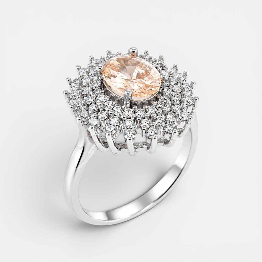 Morganite Zirconia Ring [Villa Valentina]