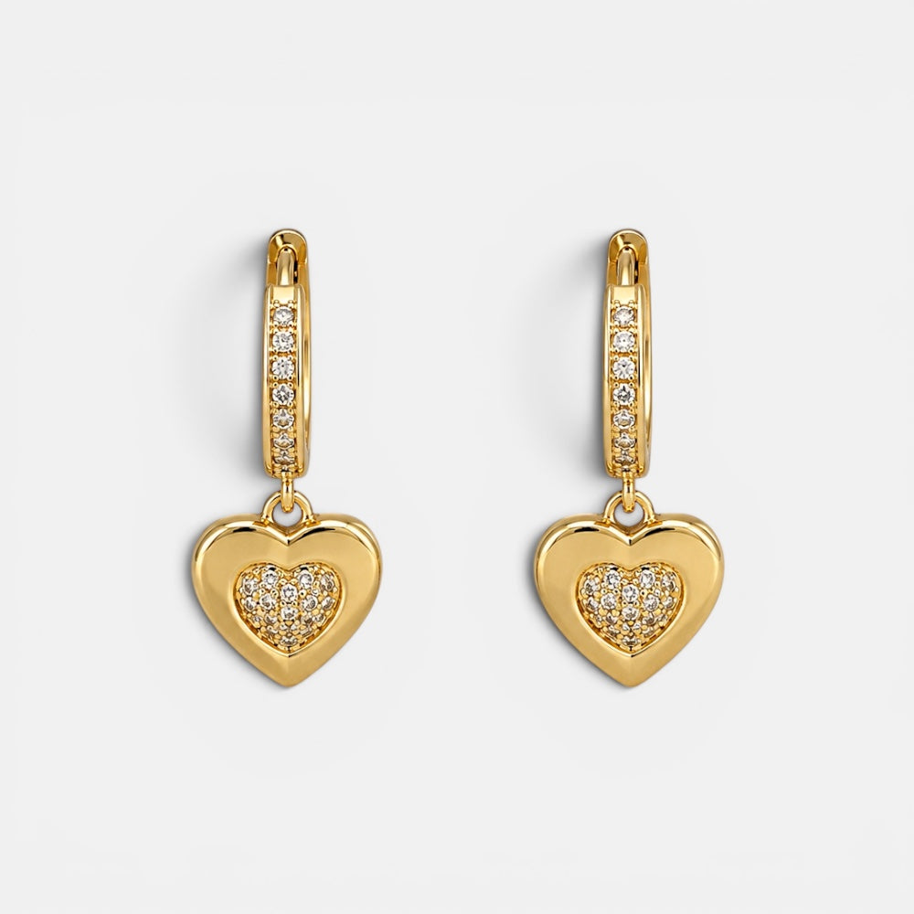 Mini heart hoop earrings [Villa Valentina]