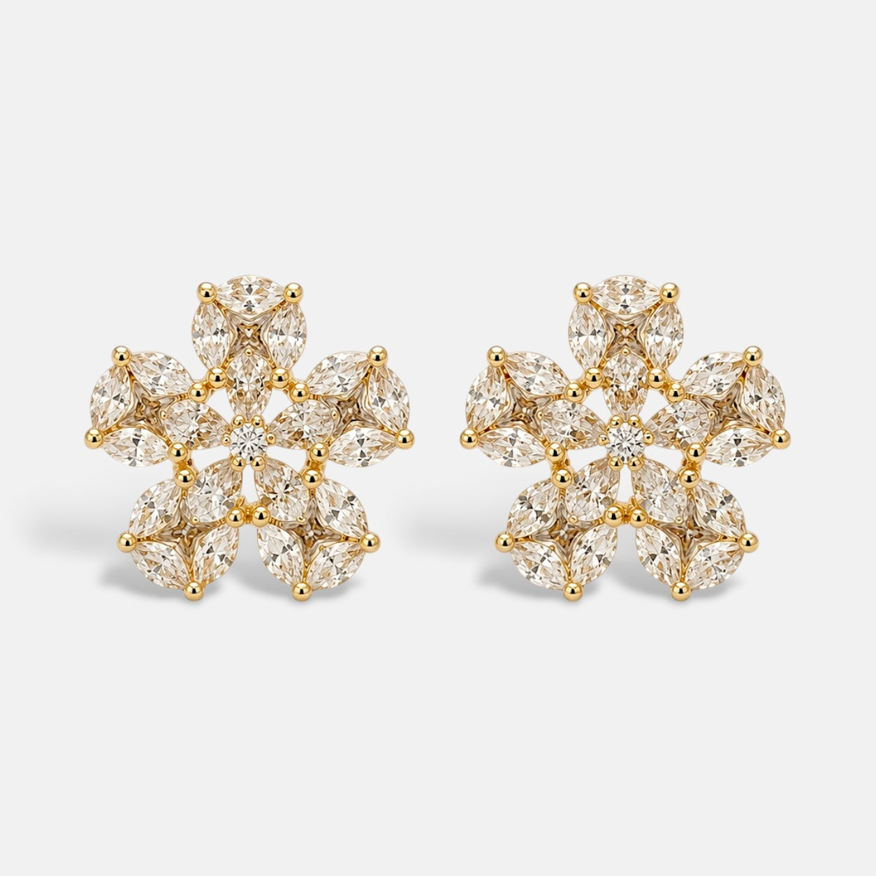 Star Zirconia Earrings Fine Jewellery Style [Villa Valentina]