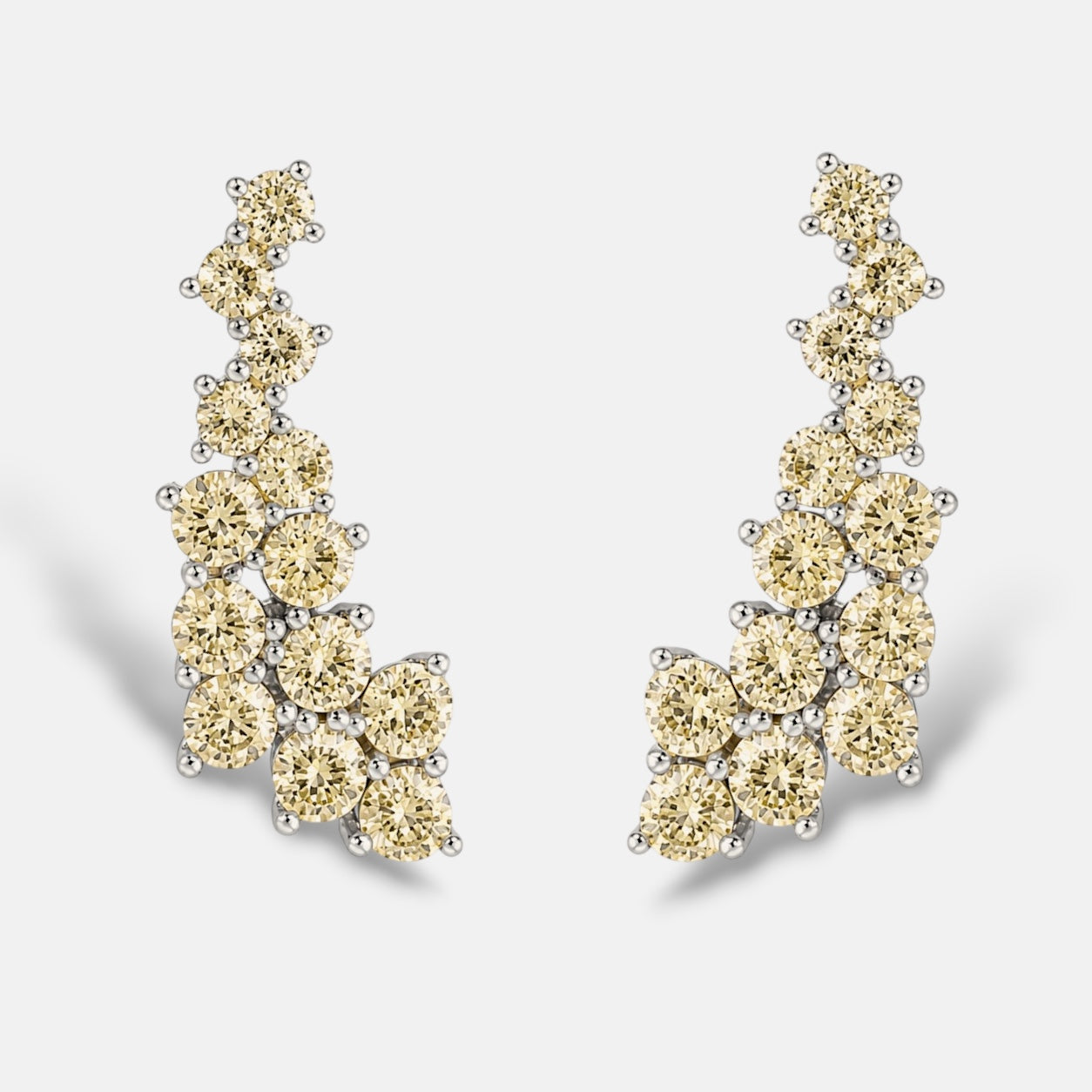 Ear cuff citrine zirconia earrings [Villa Valentina]