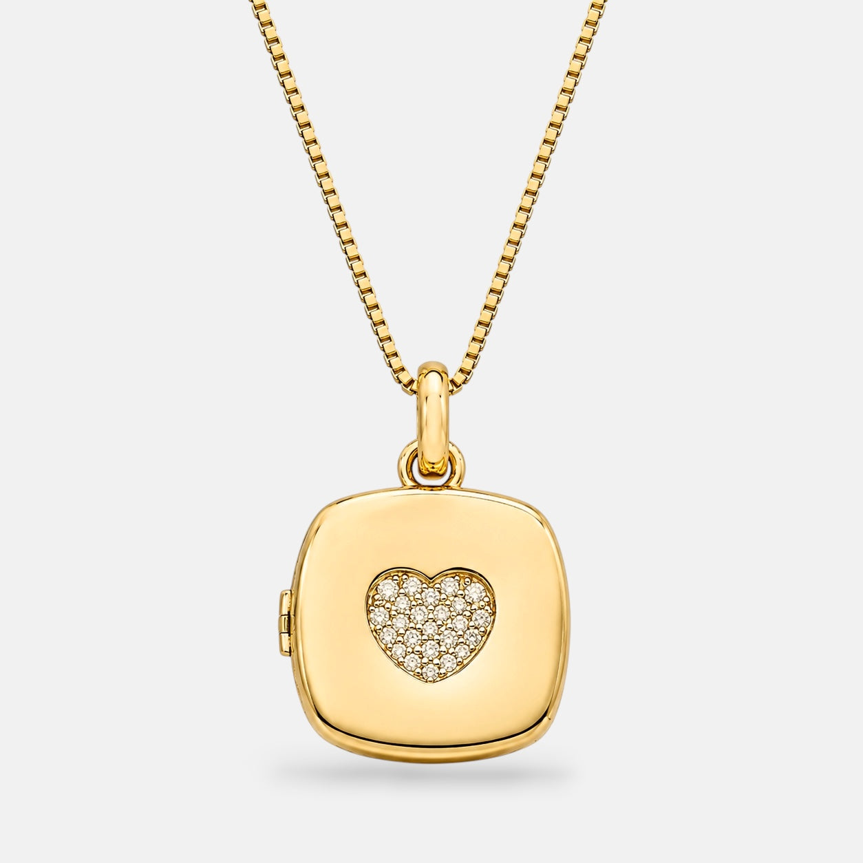 Square Cubic Zirconia Scapular Necklace [Villa Valentina]