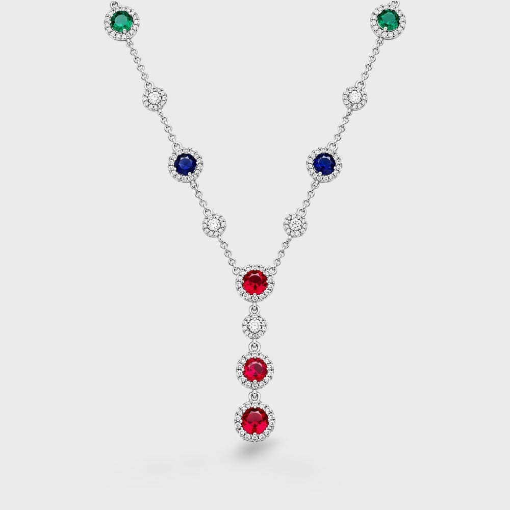 Colourful Round Pendant Necklace [Villa Valentina]