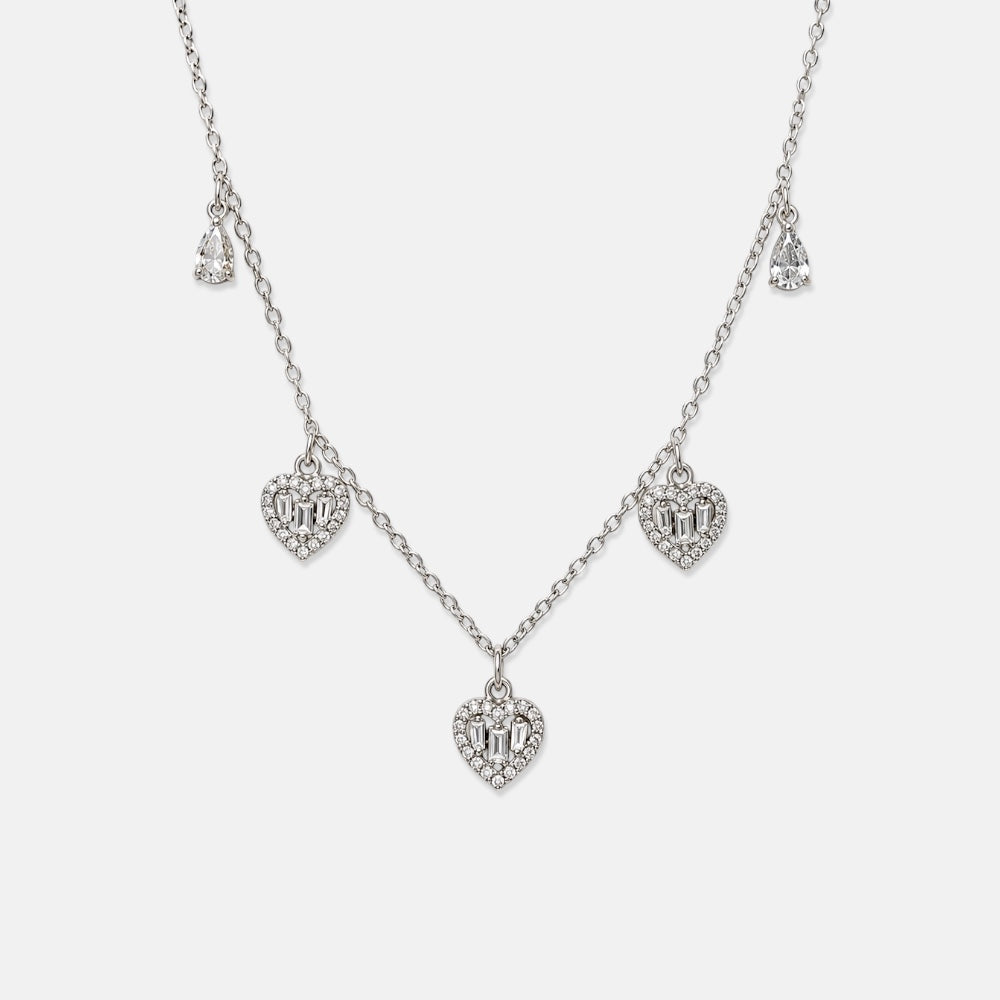 Heart Zirconia Pendant Necklace [Villa Valentina]