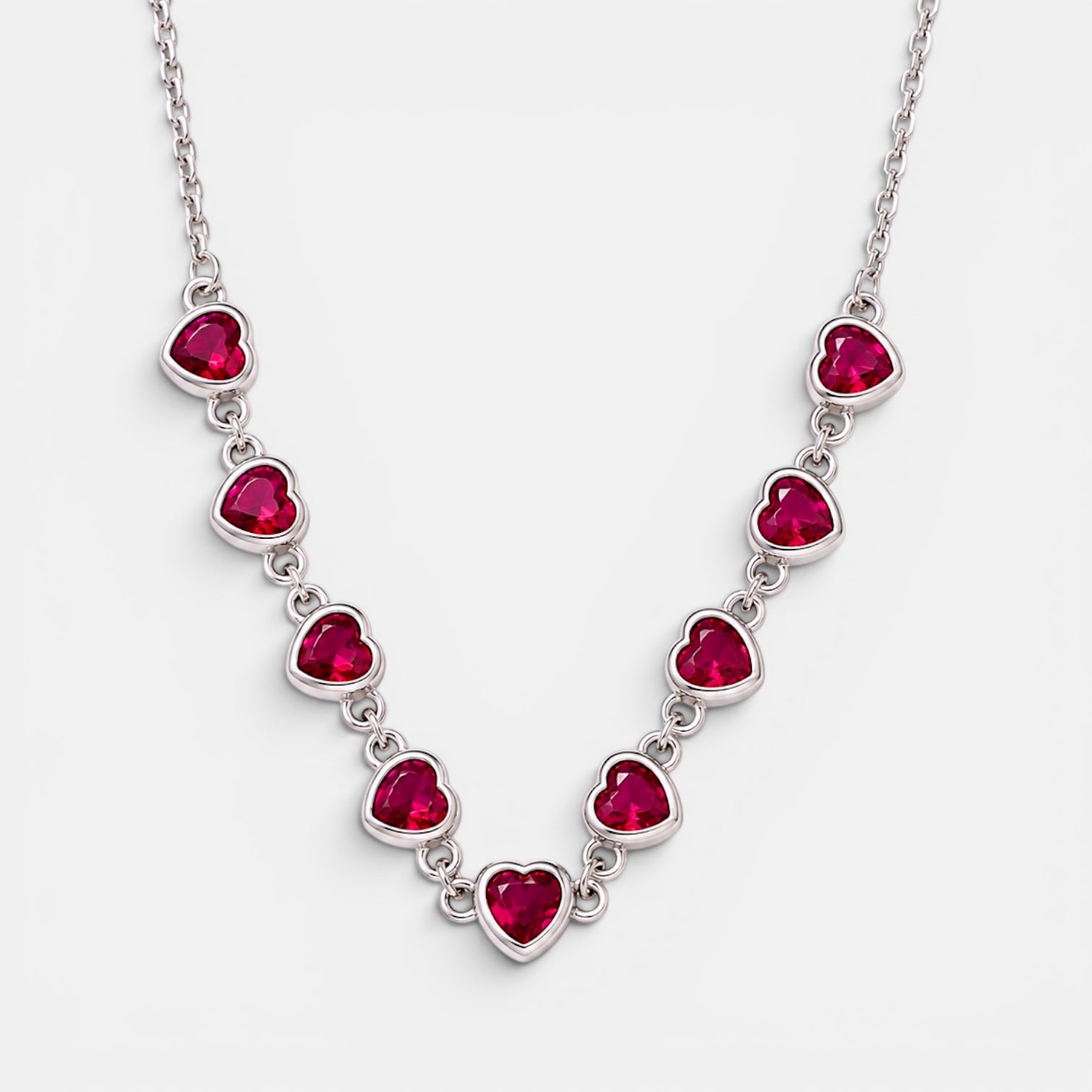Minimalist Heart Cubic Zirconia Necklace [Villa Valentina]