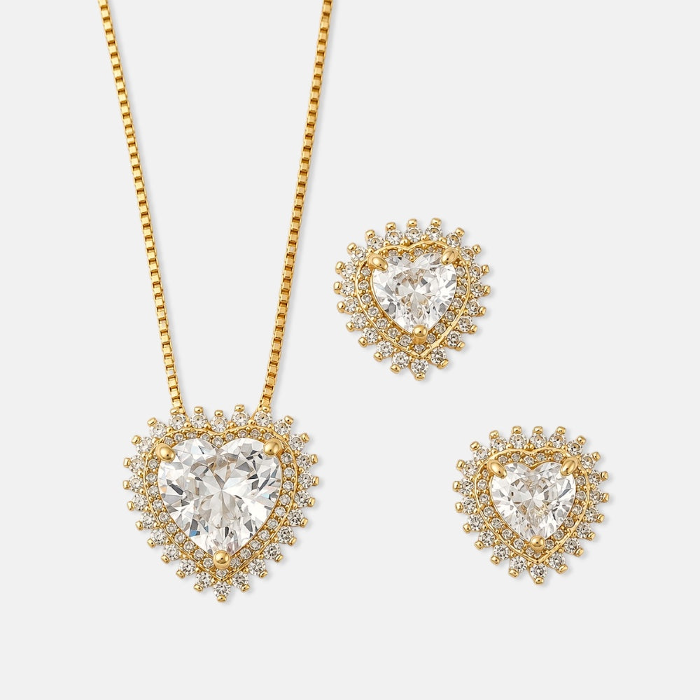 Heart Zirconia Jewellery Set [Villa Valentina]
