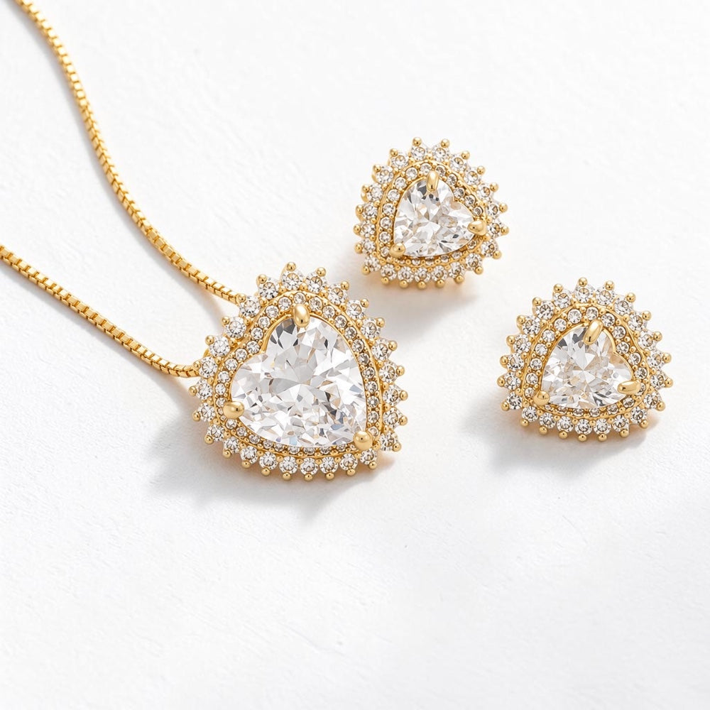 Heart Zirconia Jewellery Set [Villa Valentina]