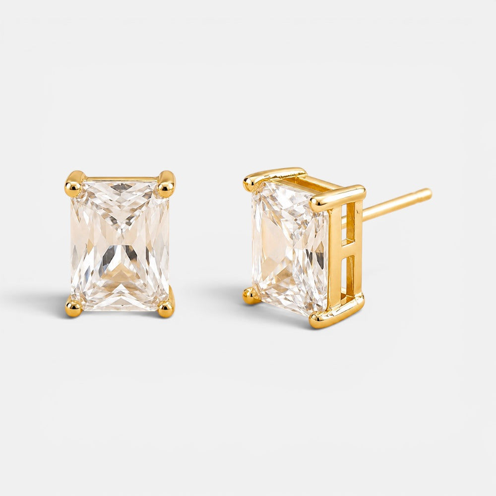 Minimalist Zirconia Stud Earrings [Villa Valentina]