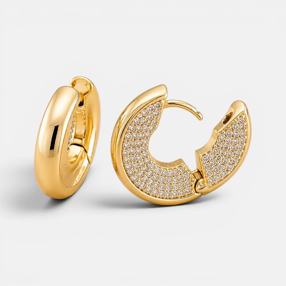 Zirconia Hoop Earrings [Villa Valentina]