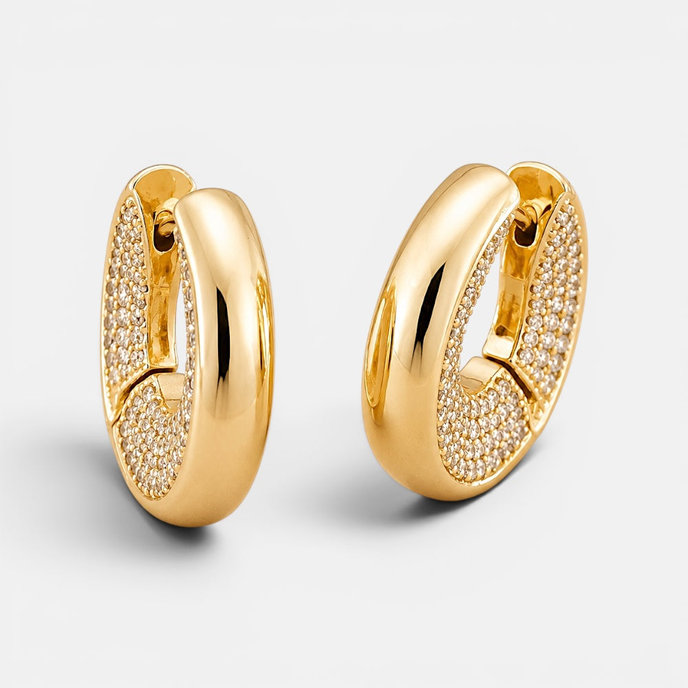 Zirconia Hoop Earrings [Villa Valentina]