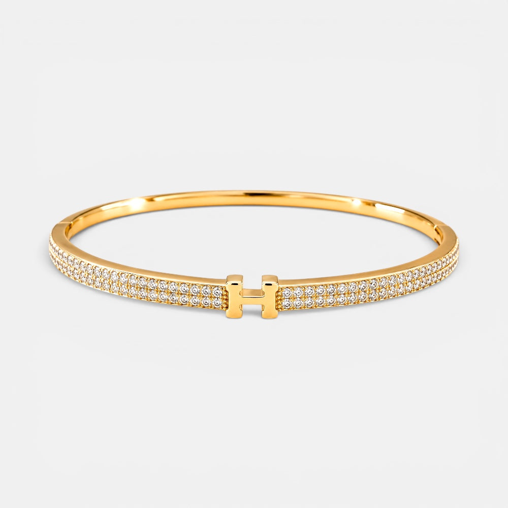 Slim Zirconia Bangle Bracelet [Villa Valentina]