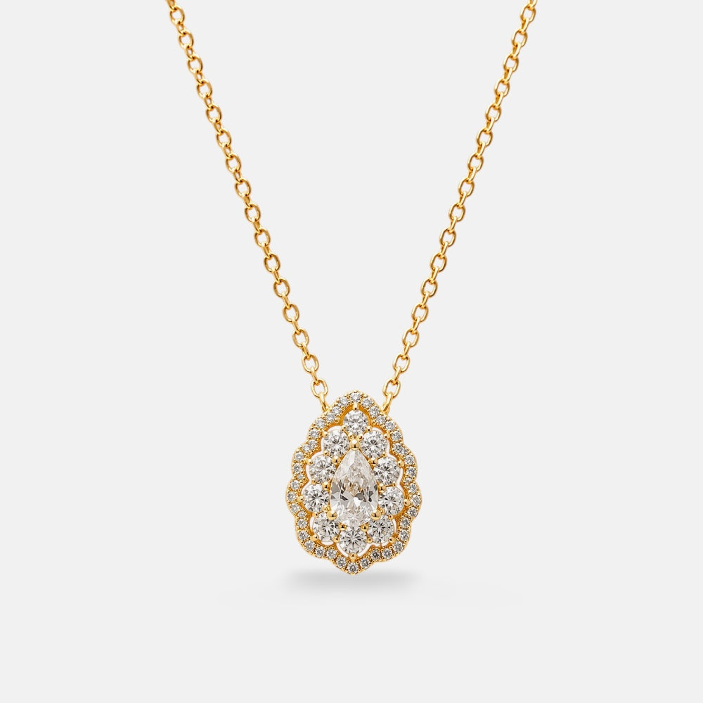 Zirconia Teardrop Necklace [Villa Valentina]