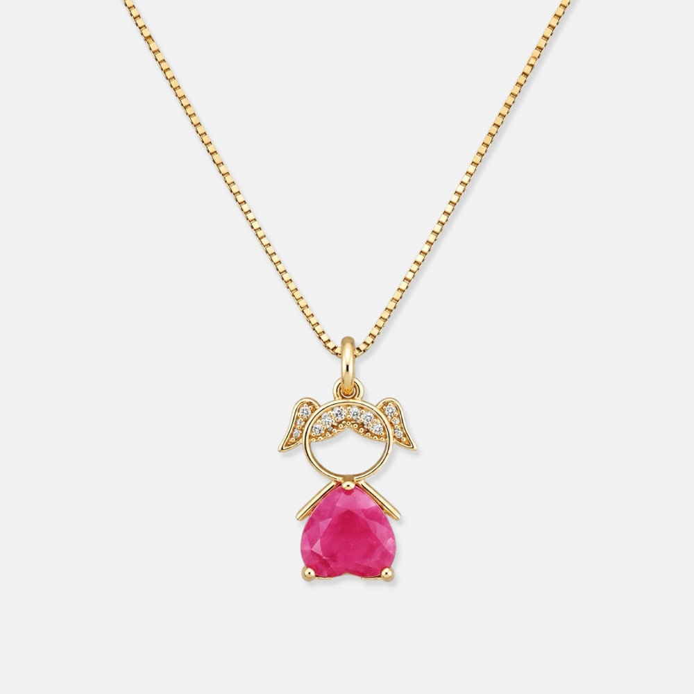 Girl Zirconia Necklace [Villa Valentina]