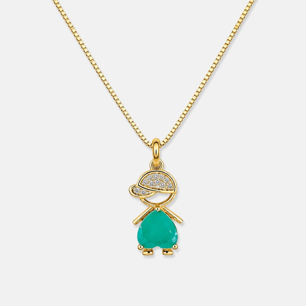 Boy Tourmaline Zirconia Necklace [Villa Valentina]