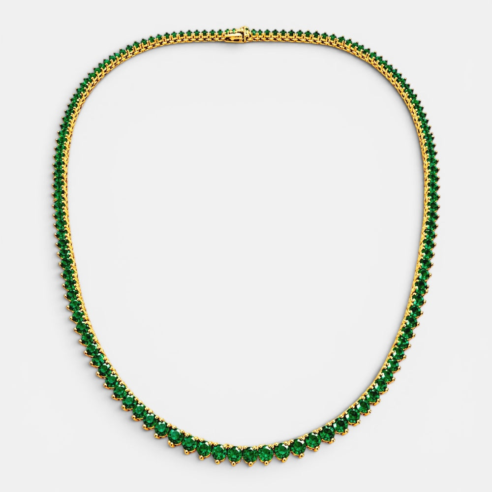 Emerald Tennis Necklace [Villa Valentina]