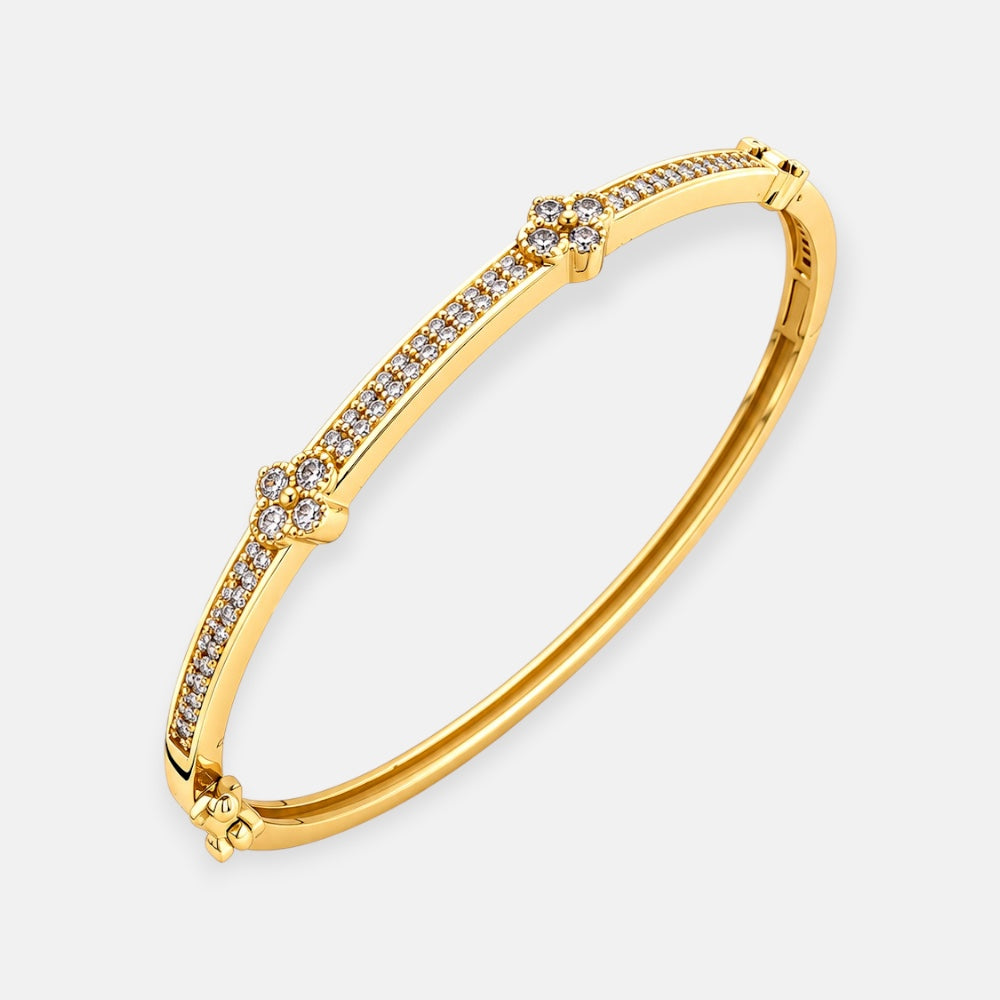 Gold Flower Bangle