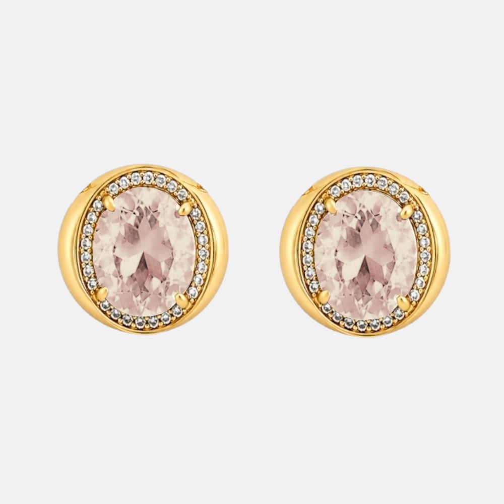 Crystal round earrings