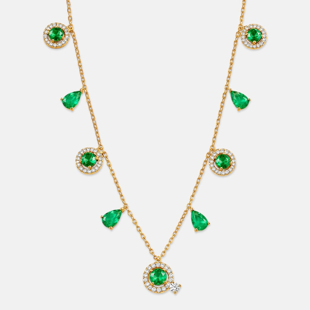 Emerald Crystal Drop Necklace