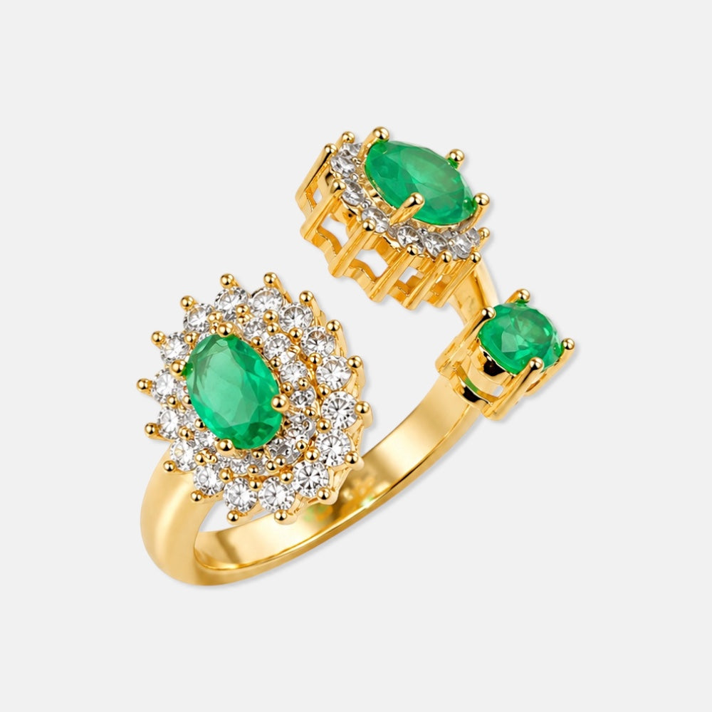 Emerald Crystal Ring