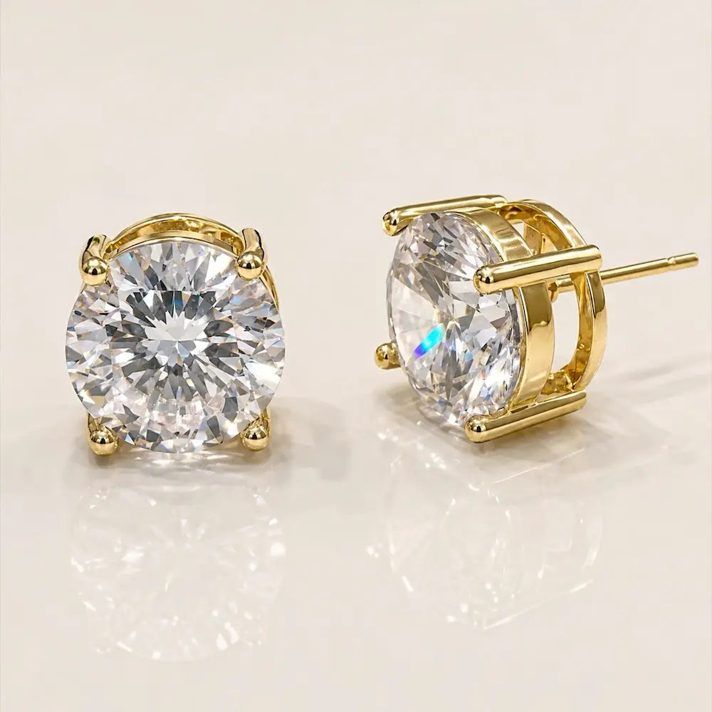 11mm Cubic Zirconia Stud Earrings