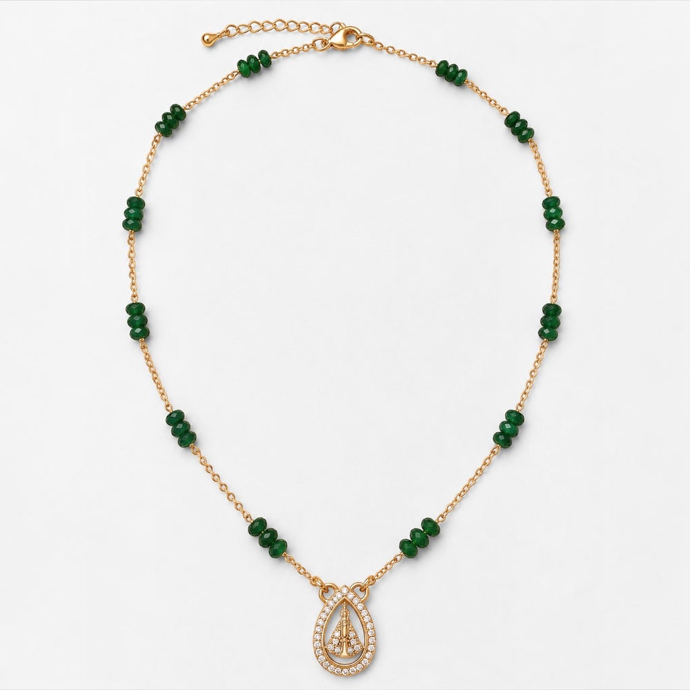Virgin Mary Jade Necklace