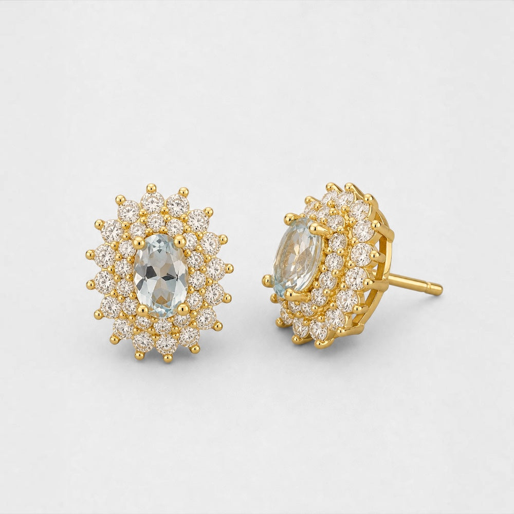 Blue Stud Earrings