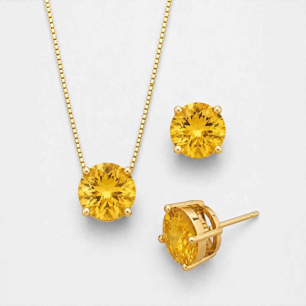 Citrine Zirconia Set